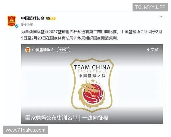[国]中国男公布集训名单.